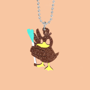 Farfetch'd Laser Cut Acrylic Necklace Farfetch'd Laser Cut Acrylic Necklace