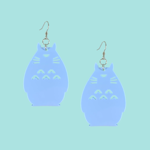 Totoro Large Laser Cut Earrings Totoro Large Laser Cut Earrings