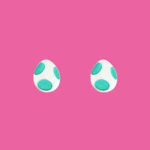 Yoshi Egg Stud Laser Cut Earrings