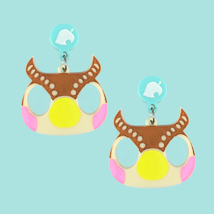 Animal Crossing Blathers Minimalistic Laser Cut Drop Earrings Animal Crossing Blathers Minimalistic Laser Cut Drop Earrings