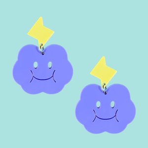 Mario Kart Thunder Cloud Laser Cut Earrings