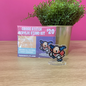 #122 Mr Mime - Cross Stitch Acrylic Display Stand Kit #122 Mr Mime - Cross Stitch Acrylic Display Stand Kit