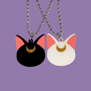Luna and Artemis Laser Cut Acrylic Friendship Necklaces Luna and Artemis Laser Cut Acrylic Friendship Necklaces