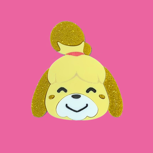 Animal Crossing Isabelle Laser Cut Acrylic Brooch Animal Crossing Isabelle Laser Cut Acrylic Brooch
