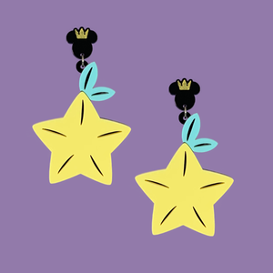 Kingdom Hearts Paopu Fruit Deluxe Laser Cut Earrings Kingdom Hearts Paopu Fruit Deluxe Laser Cut Earrings