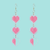 Pixel Heart Drop Laser Cut Earrings