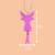 Eeveelutions Swinging Tails Laser Cut Acrylic Necklace