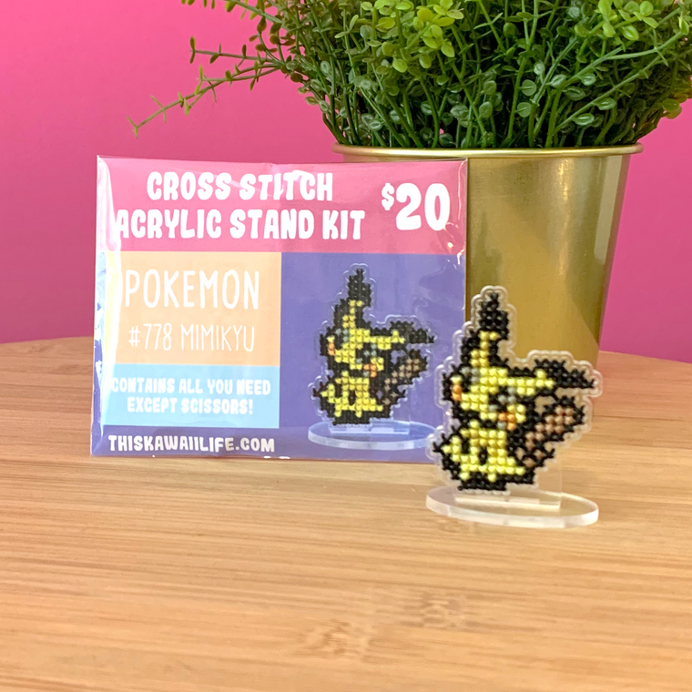 #778 Mimikyu - Cross Stitch Acrylic Display Stand Kit