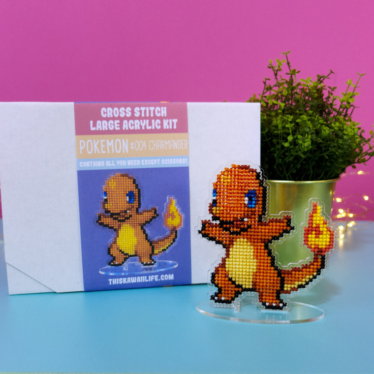 #004 Charmander - Large Cross Stitch Acrylic Kit