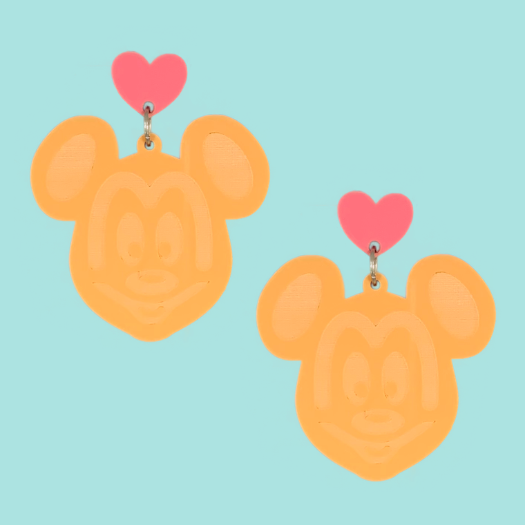 Disney Park Snacks Mickey Waffle Earrings