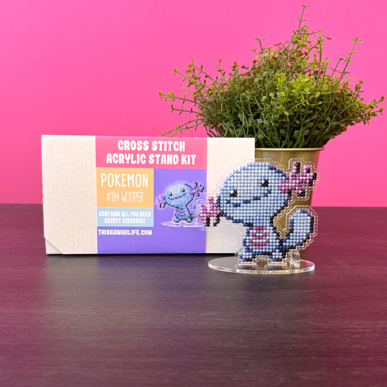#194 Wooper - Large Cross Stitch Acrylic Kit