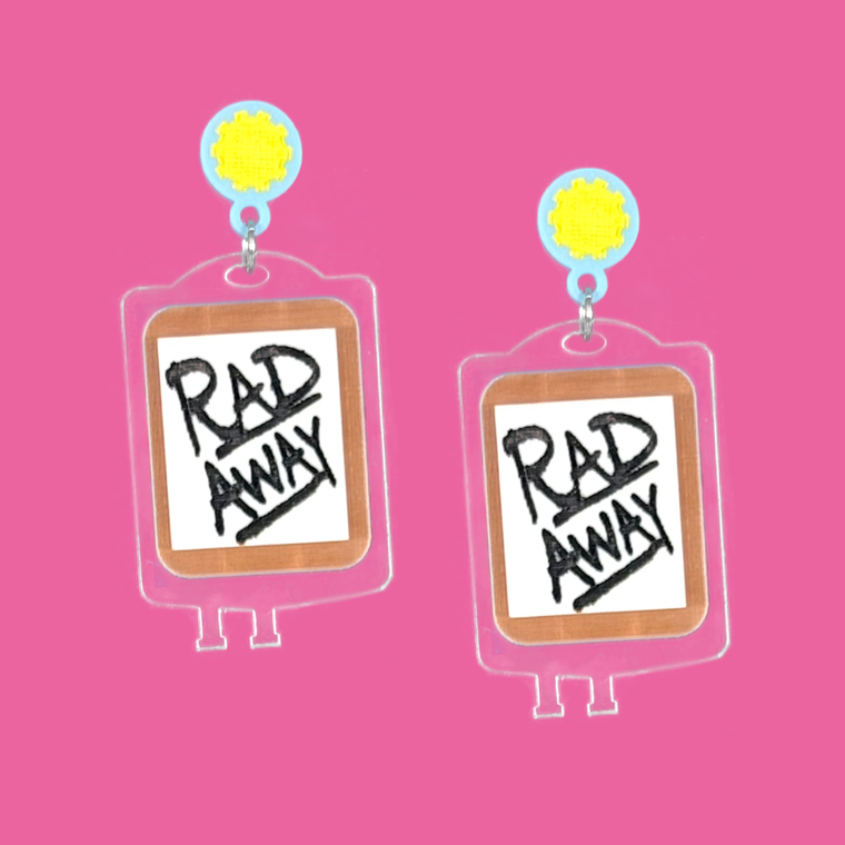 Fallout Rad Away Laser Cut Acrylic Earrings