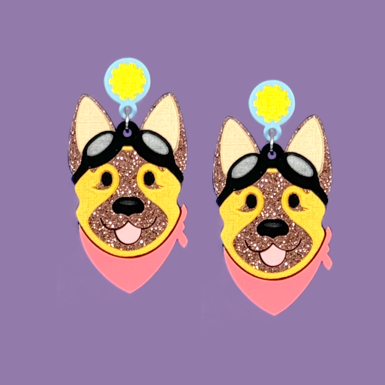 Fallout Dogmeat Deluxe Laser Cut Acrylic Earrings