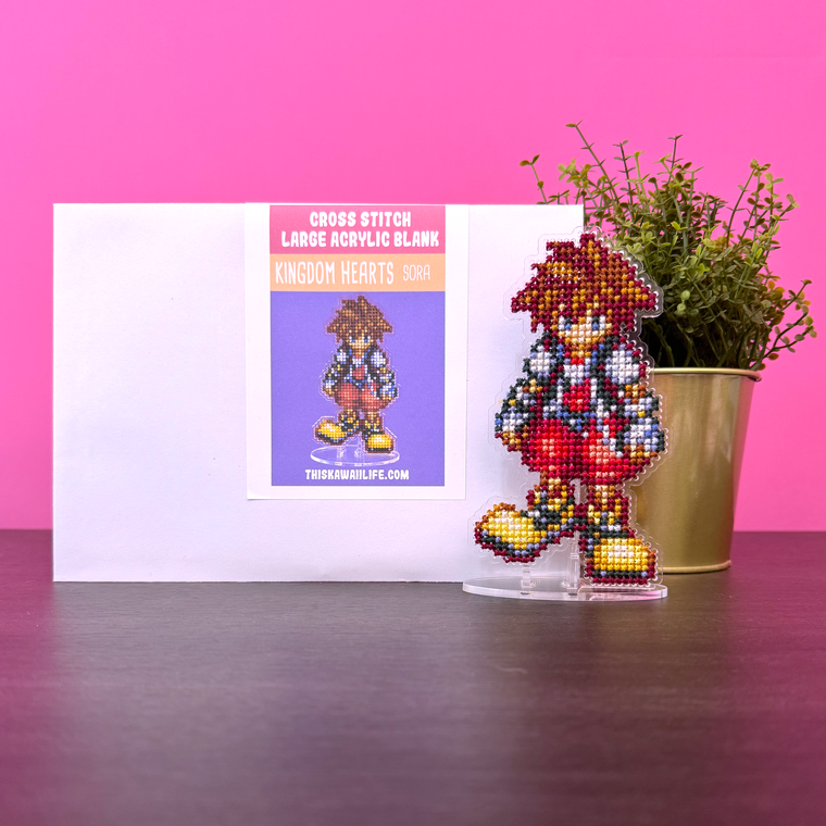 Kingdom Hearts: Sora - Cross Stitch Acrylic Display Stand Blank