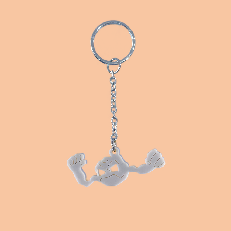 Geodude Laser Cut Acrylic Keyring