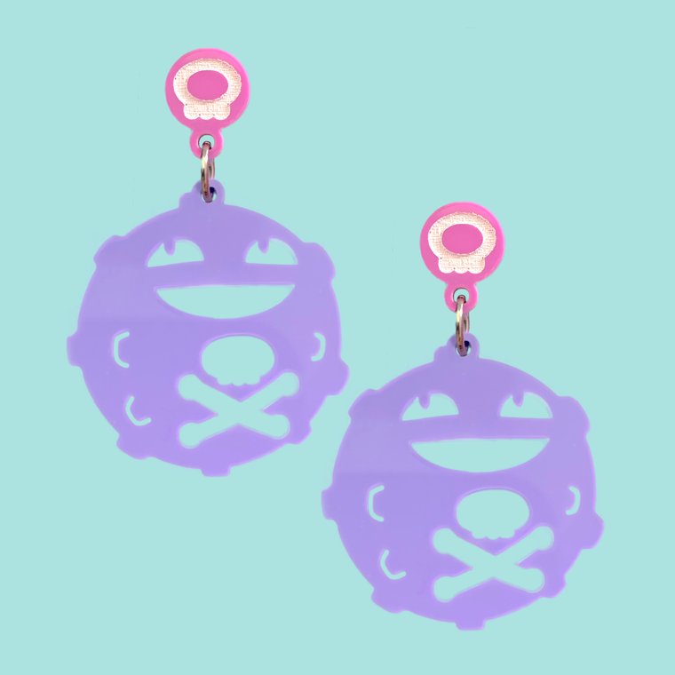 Koffing Laser Cut Acrylic Earrings