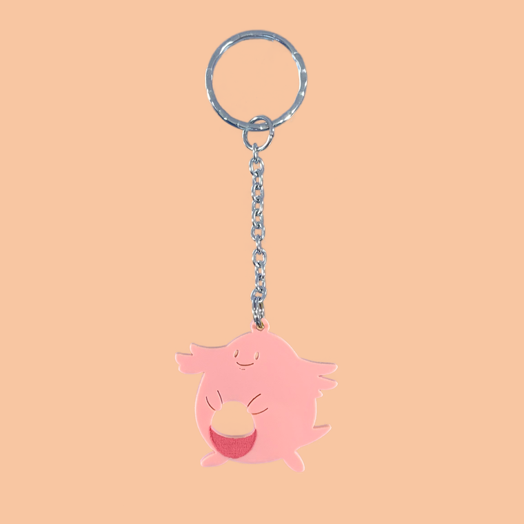 Chansey Laser Cut Acrylic Keyring