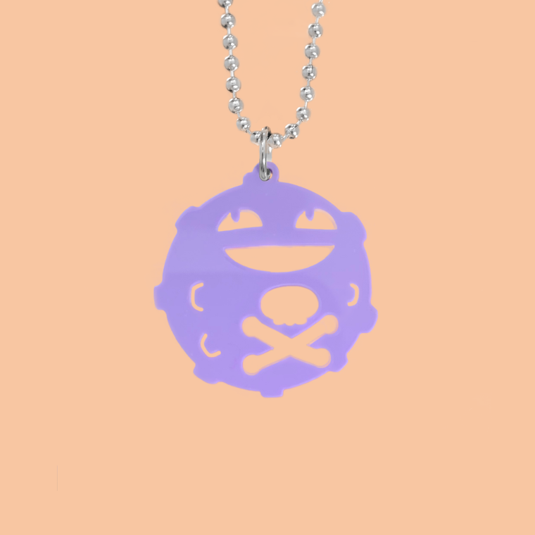 Koffing Laser Cut Acrylic Necklace