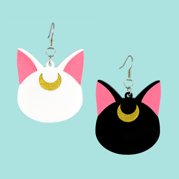 Luna and Artemis Large Laser Cut Earrings