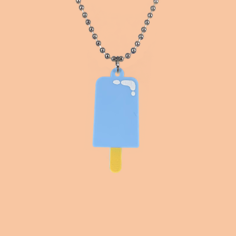 Kingdom Hearts Sea Salt Ice Cream Laser Cut Necklace