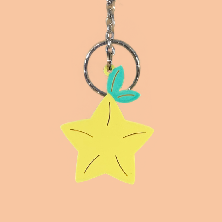 Kingdom Hearts Paopu Fruit Laser Cut Keychain