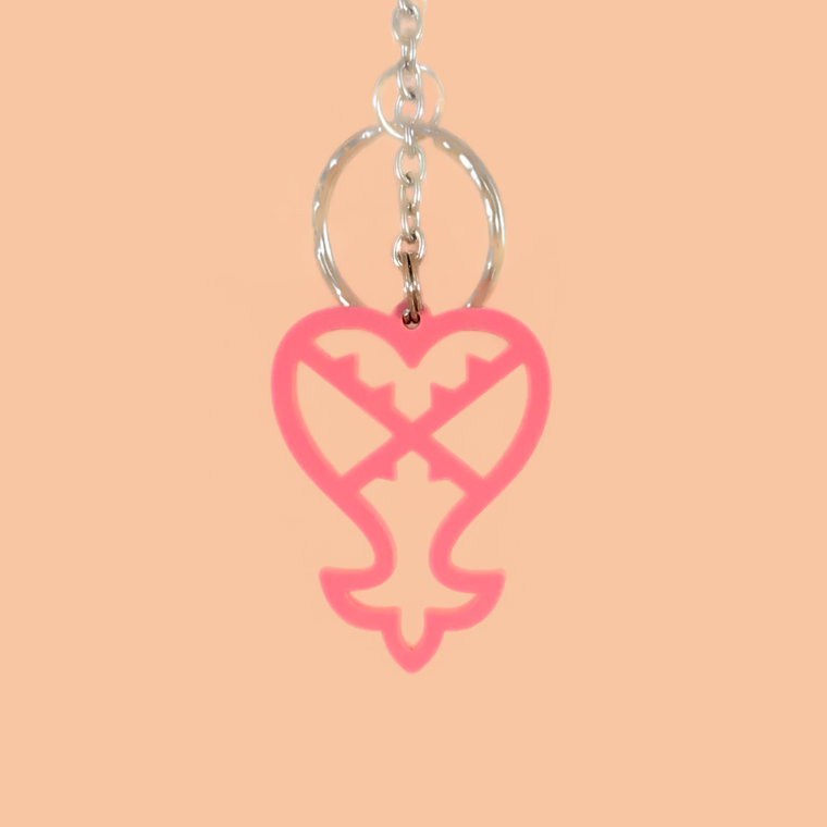 Kingdom Hearts Heartless Laser Cut Keychain