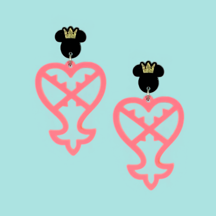 Kingdom Hearts Heartless Laser Cut Earrings