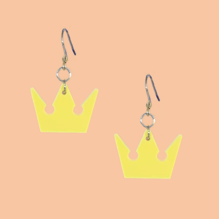 Kingdom Hearts Crown Petite Laser Cut Earrings