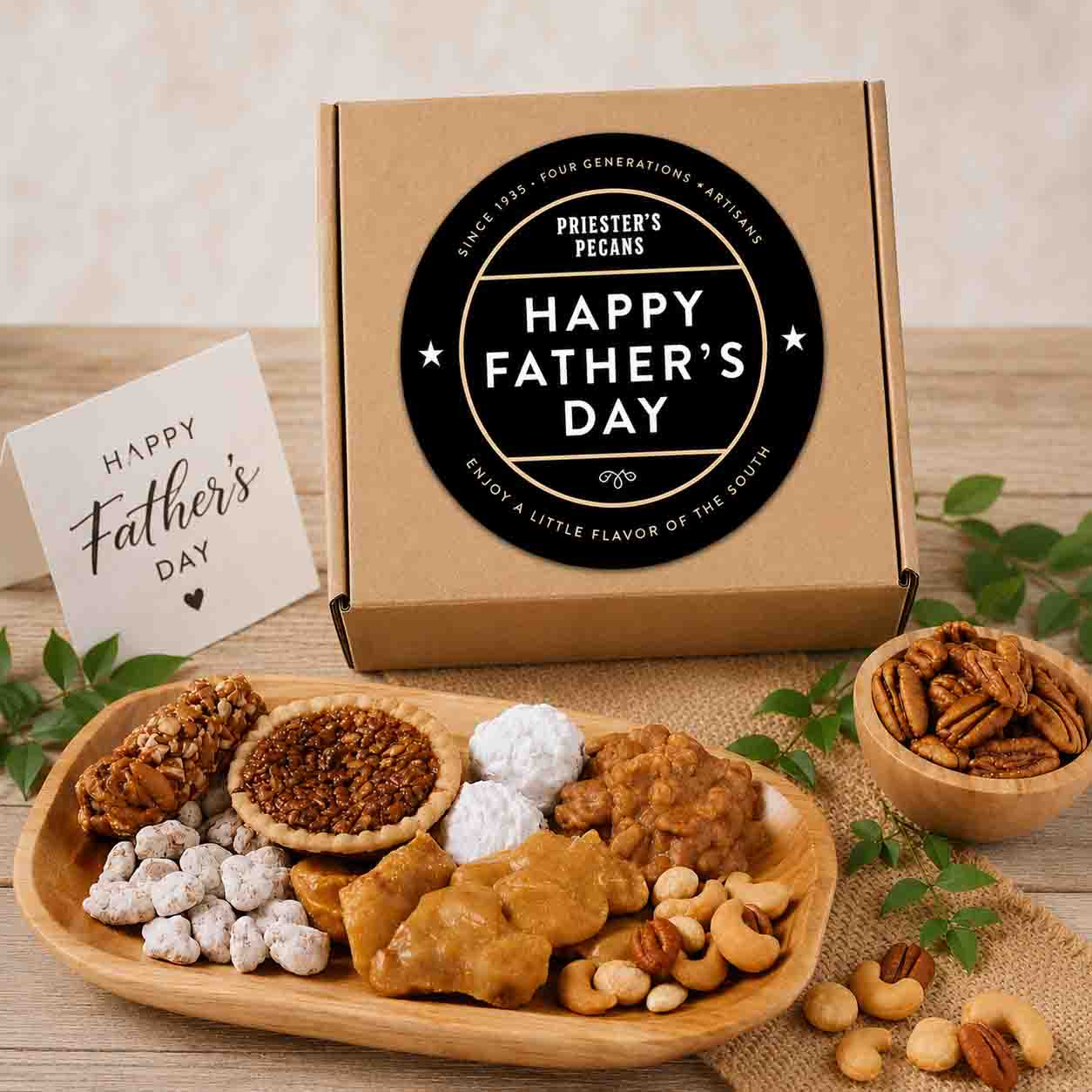 Happy Father's Day Gift Box – 15 oz Gourmet Pecans & Southern