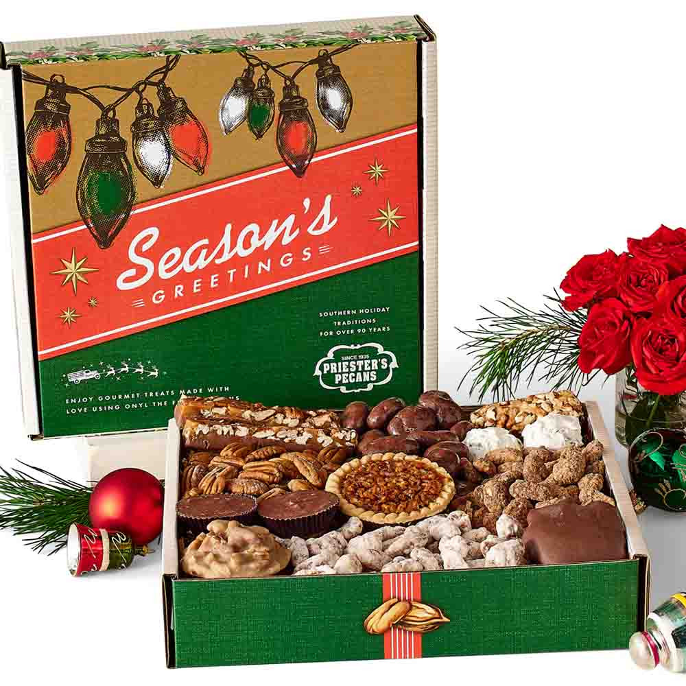 Season's Greetings Pecan Gift Box | Priester's Pecans