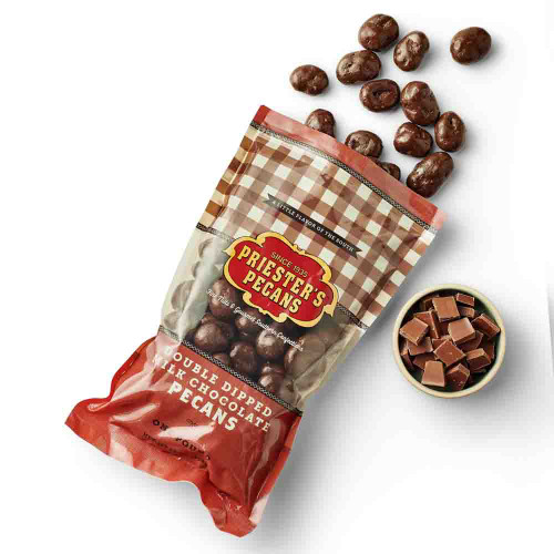 Double dipped pecan halves bag and contents