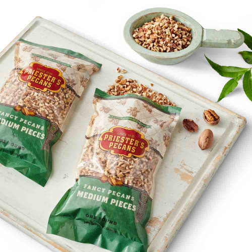 Medium Pecan Pieces in a 1 Pound Bag, perfect for all of your baking recipes.