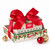 Priester’s Holiday Traditions Tower Duo with two stacked holiday gifts tied with a red ribbon
