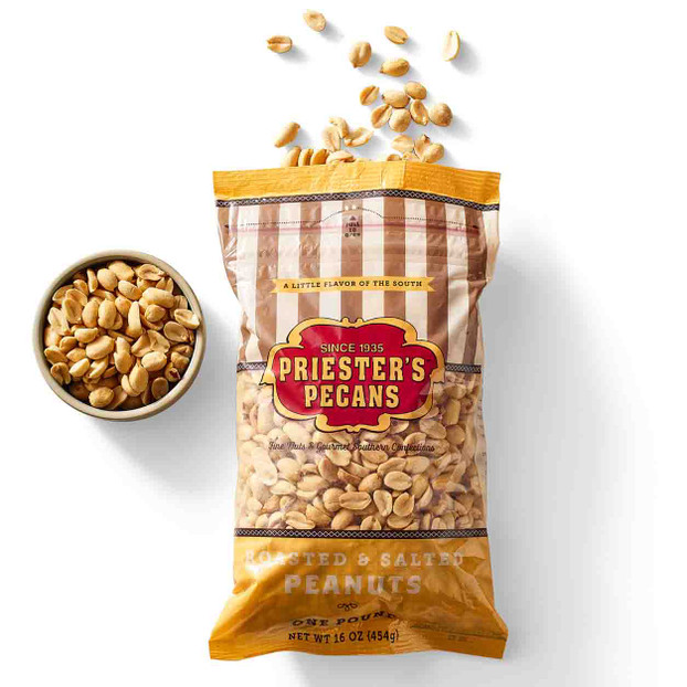 Roasted & Salted Alabama Grown Peanuts in a 1 lb. bag from Priester's Pecans