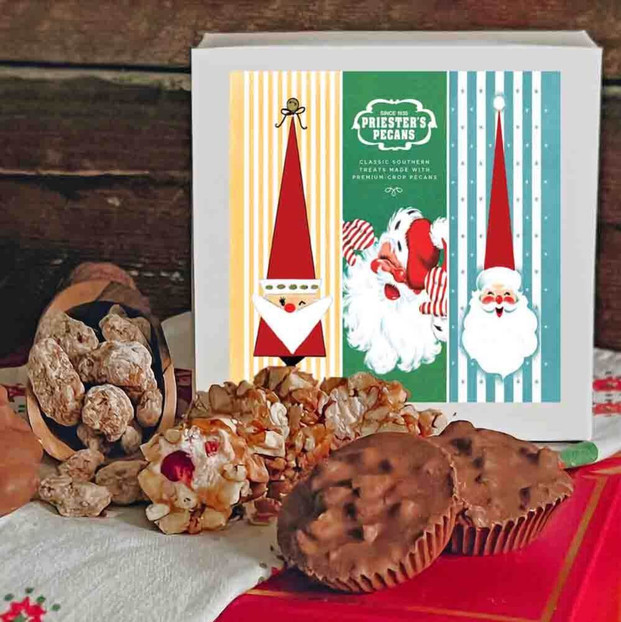 Merry Mini Christmas Pecan Treats Gift Box