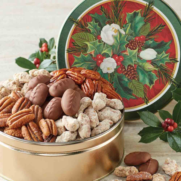 Holly and Pine Festive Gift Tin