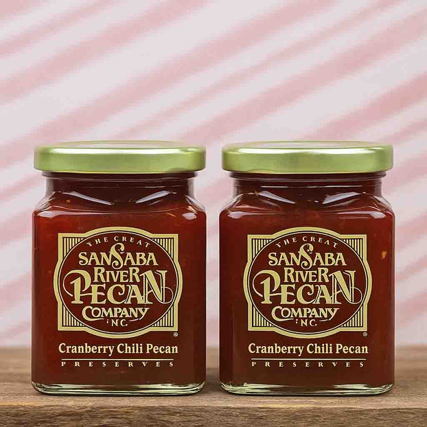 San Saba River Cranberry Chili Pecan Preserves, 2 Pack