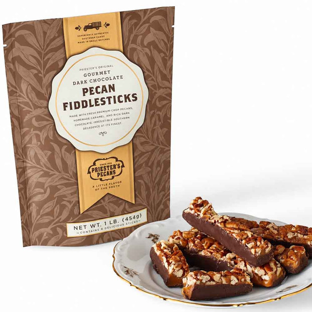 Dark Chocolate Pecan Fiddlesticks Gift Bag, 1 lb.