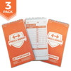 3 Pack | Fitness & Workout Notebook #7900 | 4" x 8"