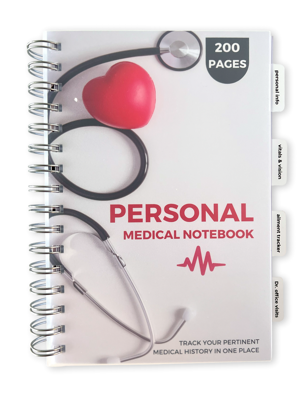 Personal Medical Journal Log Office Visits, Track Medical Expenses, Chronic Conditions and