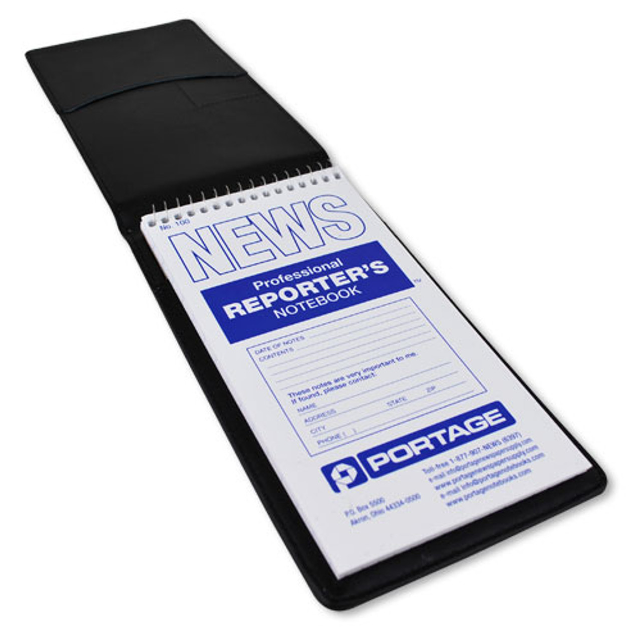 Leather Reporter's Notebook Cover 4" X 8" Portage Notebooks