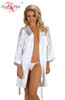 Beauty Night Sexy Alexandra Satin Dressing Gown White