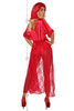 Beauty Night Electra Peignoir Lace Satin Set Red