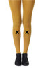 Zohara If You Like Pina Coladas Mustard Print Tights -2