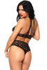 Leg Avenue Hard Rock Crochet Crop Top & High Waist Thong