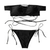 Unbranded Crossover Lace-Up String Bikini Set