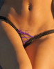 Fearless & Fun Ruffle Elastic Lace Up Crotchless Thong