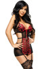 Beauty Night Evangelina Chemise Black/Ruby1