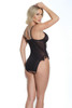 Coquette Crotcless Teddy Black 