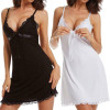 Other Brands Sexy Lace Slip Nightdress Black/white/red #7815